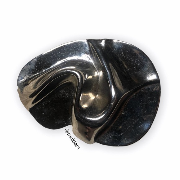 Vintage Charmant Silver Tone Abstract Belt Buckle - Picture 1 of 9